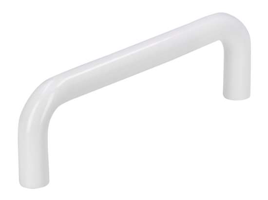 Afbeeldingen van Siro Meubelgreep kunststof - boorafstand 96mm/L 106mm/H 34mm/B 10mm wit 