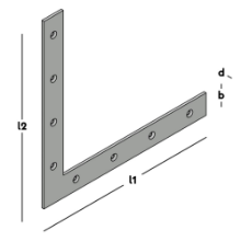 Afbeeldingen van GB raamhoek recht 300x300mm 36x4mm Zink-Magnesium