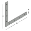 Afbeeldingen van GB raamhoek recht 300x300mm 36x4mm Zink-Magnesium
