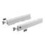 Afbeeldingen van Hettich ArciTech Schuif- / frontlade, setverpakking, ladezijwand hoogte 94 x NL 300 mm, zilver, links en rechts
