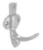 Afbeeldingen van Siro Kapstokhaak metaal - boorafstand 32mm/L 76mm/H 45mm/B 67mm - chroom glanzend 