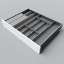 Afbeeldingen van Blum Bestekindeling met foliehouder Legrabox houtdecor - corpusbreedte 750-950 diepte 600mm - houtdecor zwart/aluminium OL.SA6080S4BEST