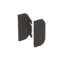 Afbeeldingen van Hettich Toebehoren Canis C eindkappen gesloten, set, B 23 mm, H 64 mm, mat zwart