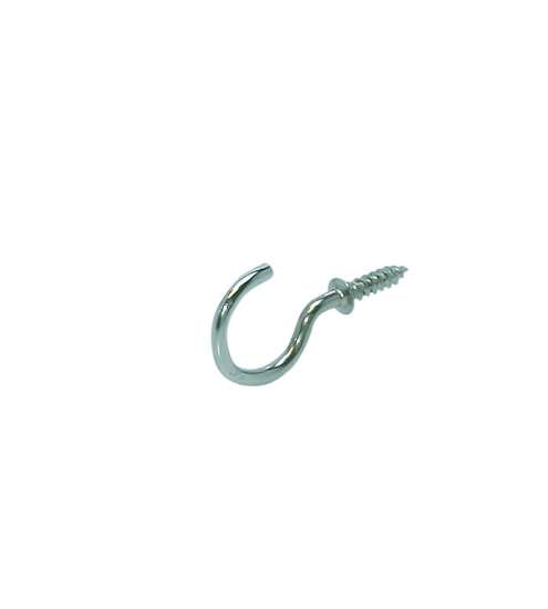 Afbeeldingen van GB schroefhaak met borst - HT3,7mm Ø3,2x25x12mm - elektrolitisch verzinkt