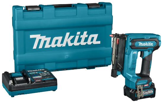 Afbeeldingen van Makita pin tacker PT001GD101 - XGT 40 V Max 2,5 Ah accu - inclusief snellader in koffer