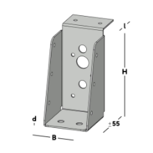 Afbeeldingen van GB Balkdrager GBS-KL 46x96 1,5 Sendzimir Verzinkt