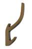 Afbeeldingen van Siro Kapstokhaak metaal - boorafstand 32mm/L 150mm/H 71mm/B 15mm vintage goud 
