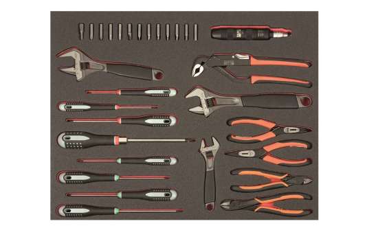 Afbeeldingen van Bahco foam 3/3 Schroevendraaiers PH, TORX, Moersleutels, Tangen 28 delig