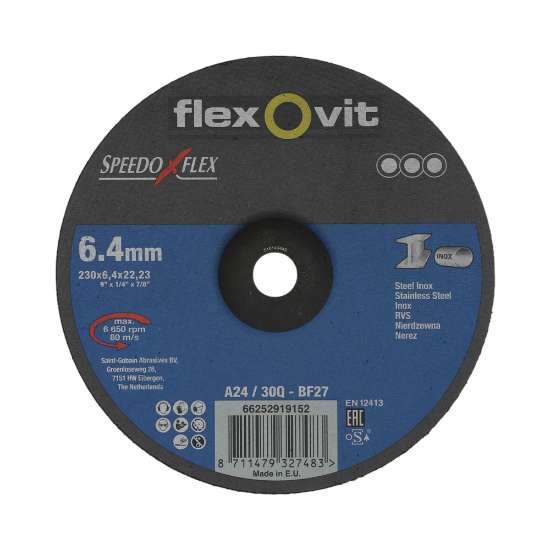 Afbeeldingen van Afbraamschijf Speedoflex Inox
