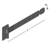 Afbeeldingen van GB kruisheng licht - 300x35x2mm - epoxycoating zwart