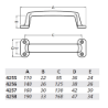 Afbeeldingen van Hermeta Greep 190mm Opschroevend 4258-01E F1