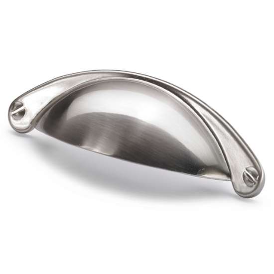 Afbeeldingen van Hettich Schelpgreep Matane, boorafstand 64, L 105 mm, B 30 mm, H 25 mm, roestvrij staal finish geborsteld