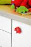 Afbeeldingen van Siro Meubelknop octopus kunststof - L 52mm/H 25mm/B 49mm rood 