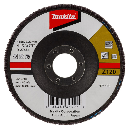 Afbeeldingen van Makita Lamellenschuursch. 115X22 K120 D-27464