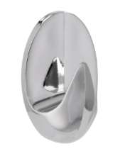 Afbeeldingen van Siro Haak kunststof - zelfklevend L 29mm/H 14mm/B 18mm chroom glanzend 