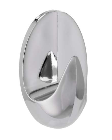 Afbeeldingen van Siro Haak kunststof - zelfklevend L 29mm/H 14mm/B 18mm chroom glanzend 