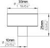 Afbeeldingen van Siro Meubelknop metaal - L 33mm/H 25mm/B 33mm antiek messing 