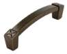Afbeeldingen van Siro Meubelgreep metaal - boorafstand 96mm/L 110mm/H 28mm/B 14mm - antiek messing 