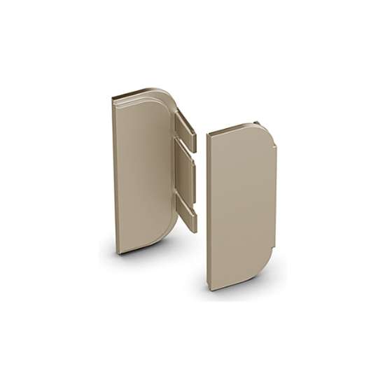 Afbeeldingen van Hettich Toebehoren Canis C eindkappen gesloten, set, B 23 mm, H 64 mm, roestvrij staal finish