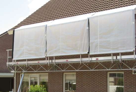 Afbeeldingen van Altrex zeil voor Doorwerkscherm - 2.45 x 2.65m - inclusief klitteband 