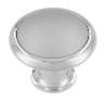 Afbeeldingen van Siro Meubelknop kunststof - L 34mm/H 27mm/B 34mm - chroom glanzend/aluminium 