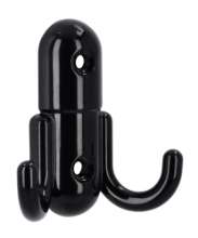 Afbeeldingen van Siro Kapstokhaak metaal - boorafstand 32mm/L 60mm/H 23mm/B 56mm - zwart 