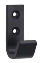 Afbeeldingen van Siro Kapstokhaak metaal - boorafstand 16mm/L 54mm/H 37mm/B 19mm mat zwart 