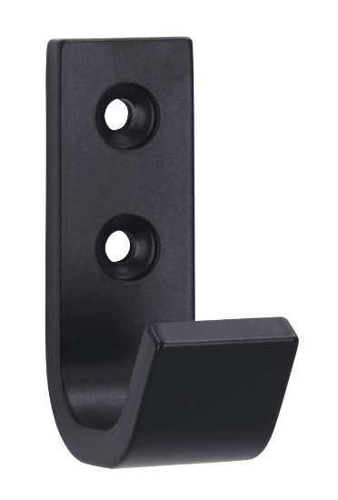 Afbeeldingen van Siro Kapstokhaak metaal - boorafstand 16mm/L 54mm/H 37mm/B 19mm mat zwart 
