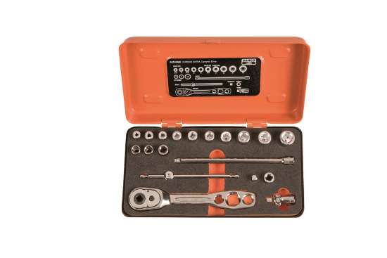 Afbeeldingen van Bahco 1/4" dopsleutelset 16 delig koeltechniek