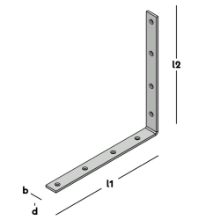 Afbeeldingen van GB Dorpelhoek zwaar 300x300mm 30x5mm Zink-Magnesium
