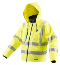 Afbeeldingen van Makita Verwarmde veiligheidsjas DCJ206ZXL - 18v maat XL - inclusief LXT jasadapter, in doos 