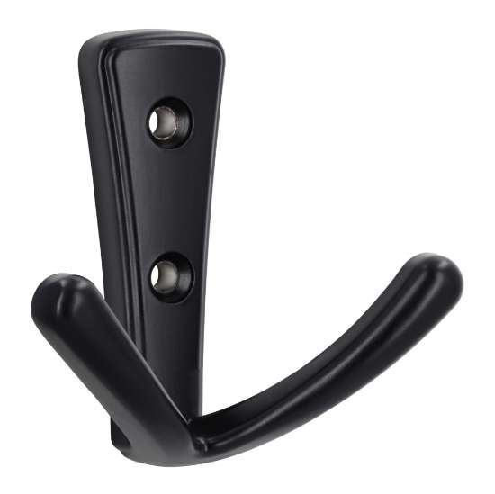 Afbeeldingen van Siro Kapstokhaak metaal - boorafstand 25mm/L 71mm/H 40mm/B 76mm - mat zwart 