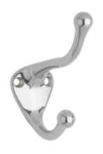 Afbeeldingen van Siro Kapstokhaak metaal - boorafstand 22mm/L 82mm/H 76mm/B 32mm chroom glanzend 