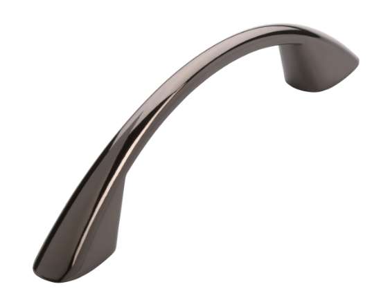 Afbeeldingen van Siro Meubelgreep metaal - boorafstand 96mm/L 132mm/H 29mm/B 14mm zwart chroom glanzend 