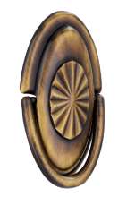 Afbeeldingen van Siro Hangende handgreep metaal - boorafstand 32mm/L 68mm/H 9mm/B 36mm antiek messing 