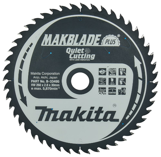 Afbeeldingen van Makita Zaagb Q C 260X30X2,8 48T 20G B-33495