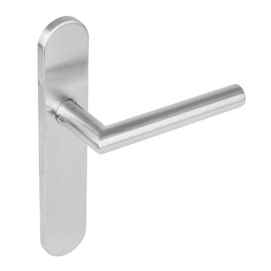 Afbeeldingen van INTERSTEEL Deurkruk Hoek 90° op verdekt schild met nokken 7mm rvs EN1906/4 1297