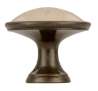 Afbeeldingen van Siro Meubelknop metaal - L 34mm/H 30mm/B 34mm antiek messing/beige 