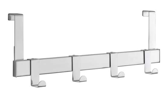 Afbeeldingen van Siro Deurkapstok metaal - met 4 haken L 404mm/H 56mm/B 136mm - chroom glanzend 