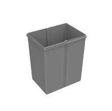 Afbeeldingen van Hettich Emmer 20 l, kunststof, grijs, B x T x H 225 x 304 x 360 mm, voor afvalsysteem Bin.it Duo I, Bin.it Duo II