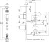Afbeeldingen van Nemef veiligheidsslot links doorn 50mm 1279-17 zonder sluitplaat pc55