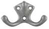 Afbeeldingen van Siro Kapstokhaak metaal - boorafstand 17x18x18mm/L 39mm/H 22mm/B 65mm - gepolijst aluminium 