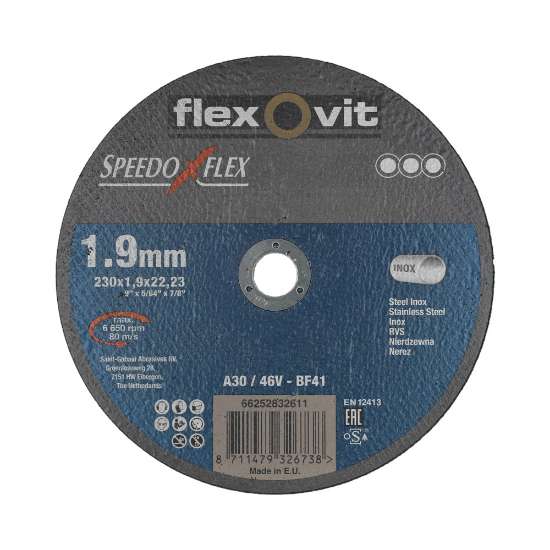 Afbeeldingen van Flexovit Doorslijpschijf - Ø230x1.9x22.3mm - zachte metalen