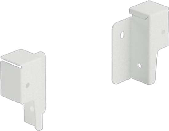 Afbeeldingen van Hettich Set achterwandverbinder ArciTech 78 mm, wit, links en rechts