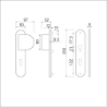 Afbeeldingen van Ami Veiligheidslangschild 250/50/1 Rotaveer Deurduwer 90/86 / Deurkruk 378 Linkswijzend - RVS-look 