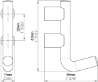 Afbeeldingen van Siro Kapstokhaak metaal - boorafstand 32mm/L 83mm/H 65mm/B 17mm - RVS 