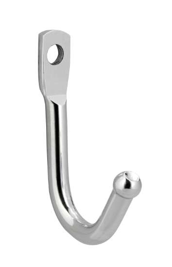 Afbeeldingen van Siro Kapstokhaak metaal - L 48mm/H 32mm/B 9mm chroom glanzend 