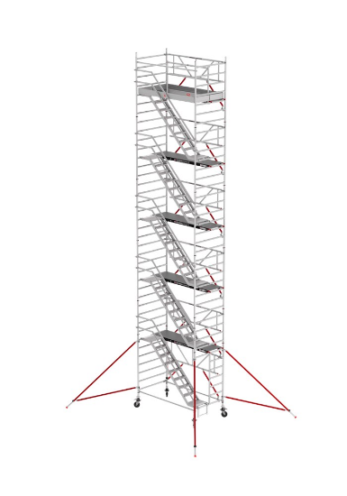 Afbeeldingen van Altrex Trapsteiger RS TOWER 53-S - Werkhoogte 12.2 meter - Platformlengte 1.85 meter Hout 