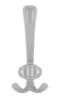 Afbeeldingen van Siro Kapstokhaak metaal - boorafstand 32mm/L 158mm/H 76mm/B 67mm - chroom glanzend 