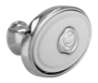 Afbeeldingen van Siro Meubelknop metaal - L 32mm/H 24mm/B 32mm chroom glanzend/wit 